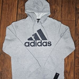 Adidas Golf Men's Heather Gray Hoodie with Black Emblem